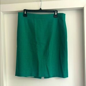 JCREW the pencil skirt wool in green